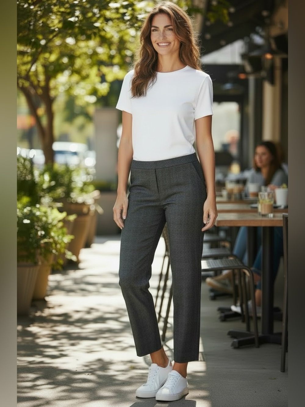 Gray Glen plaid pants